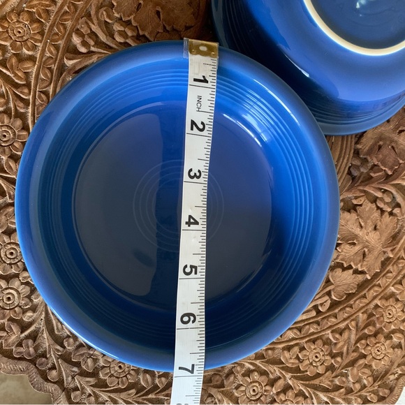 Lot of 2 Fiesta HLC USA Lapis Blue 7” Cereal Soup Bowls - Picture 4 of 5